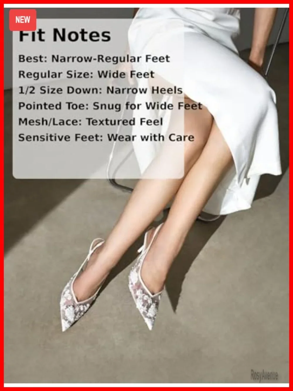 Women's Pointed Toe Kitten Heel Mesh Lace Slingback Pumps Wedding Bridal Shoes